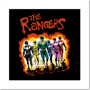 Power Rangers Wall Art - The Rangers by Zascanauta